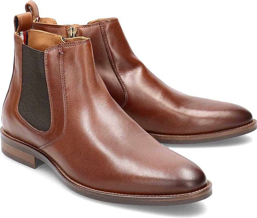 Tommy Hilfiger Essential Leather Chelsea Brązowy