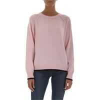 Pulovere casual Pink Pullover With Black Details Femei