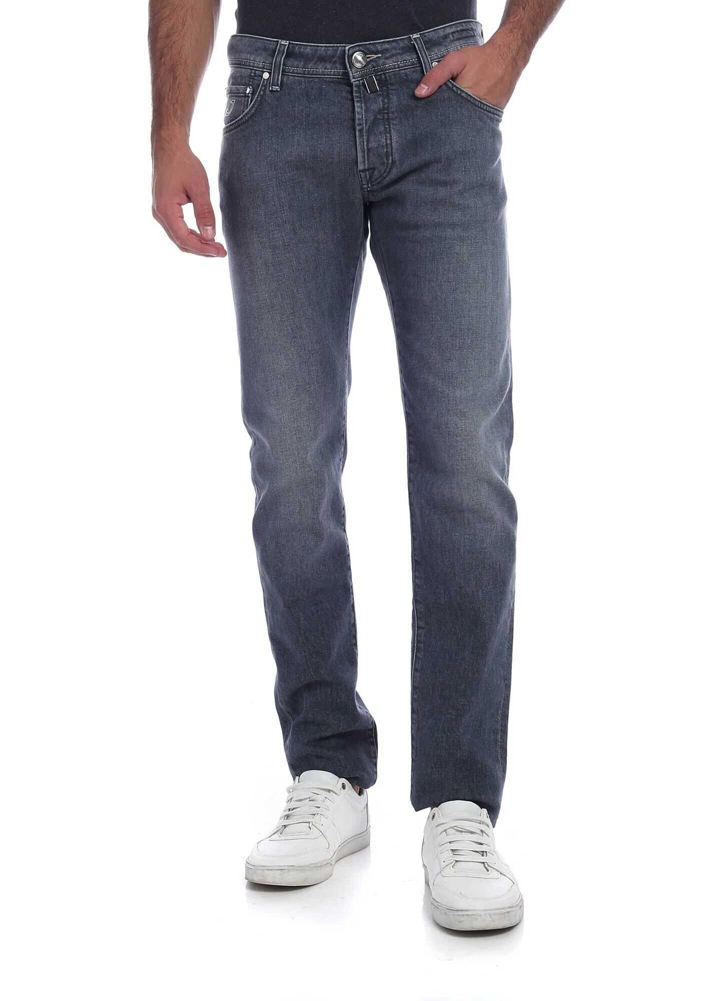 Jacob Cohen Washed-Effect Jeans In Gray Grey