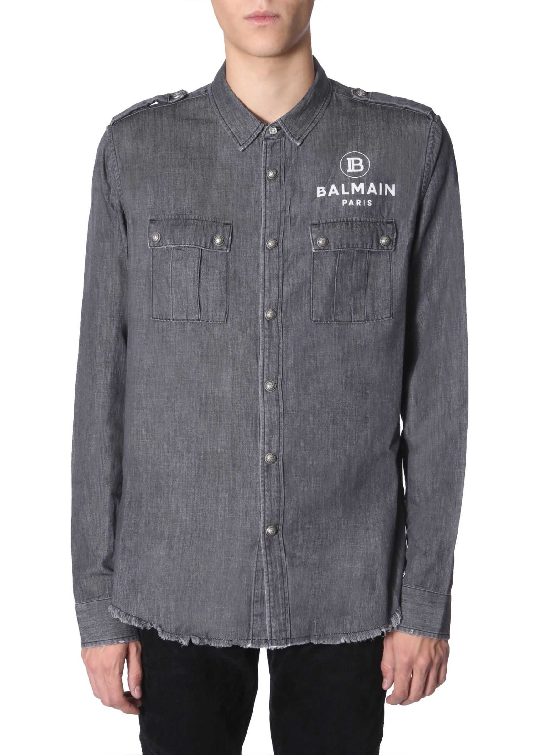 Camasa Balmain Denim Shirt GREY