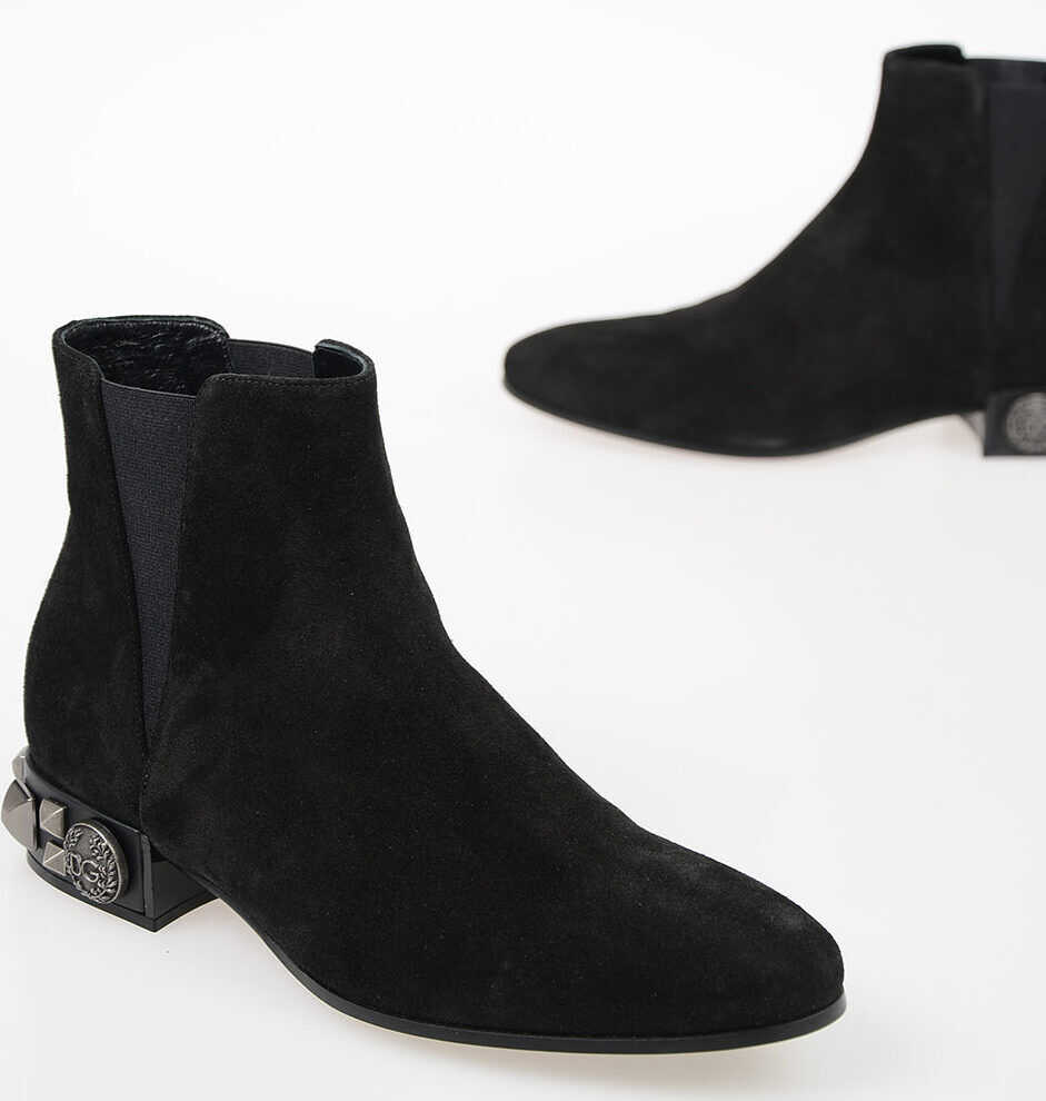 Dolce & Gabbana Studded NAPOLI ankle Boots BLACK
