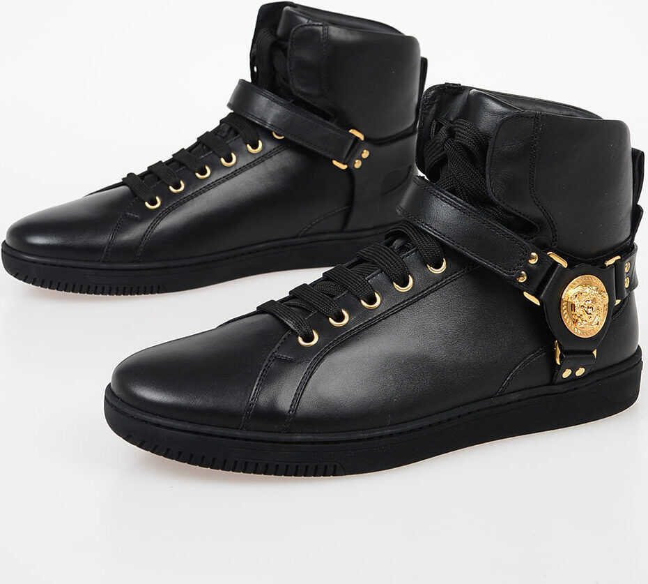 Versace Leather Sneakers BLACK