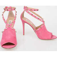Sandale cu toc Valentino Garavani GARAVANI 10,5cm Suede Leather Sandals with Studded