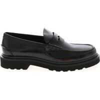 Mocasini Black Loafers With Penny Bar Barbati