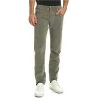 Pantaloni casual Trousers In Green With Calf Hair Label Barbati