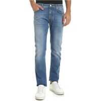 Blugi drepti Light Blue Jeans With Beige Label Barbati