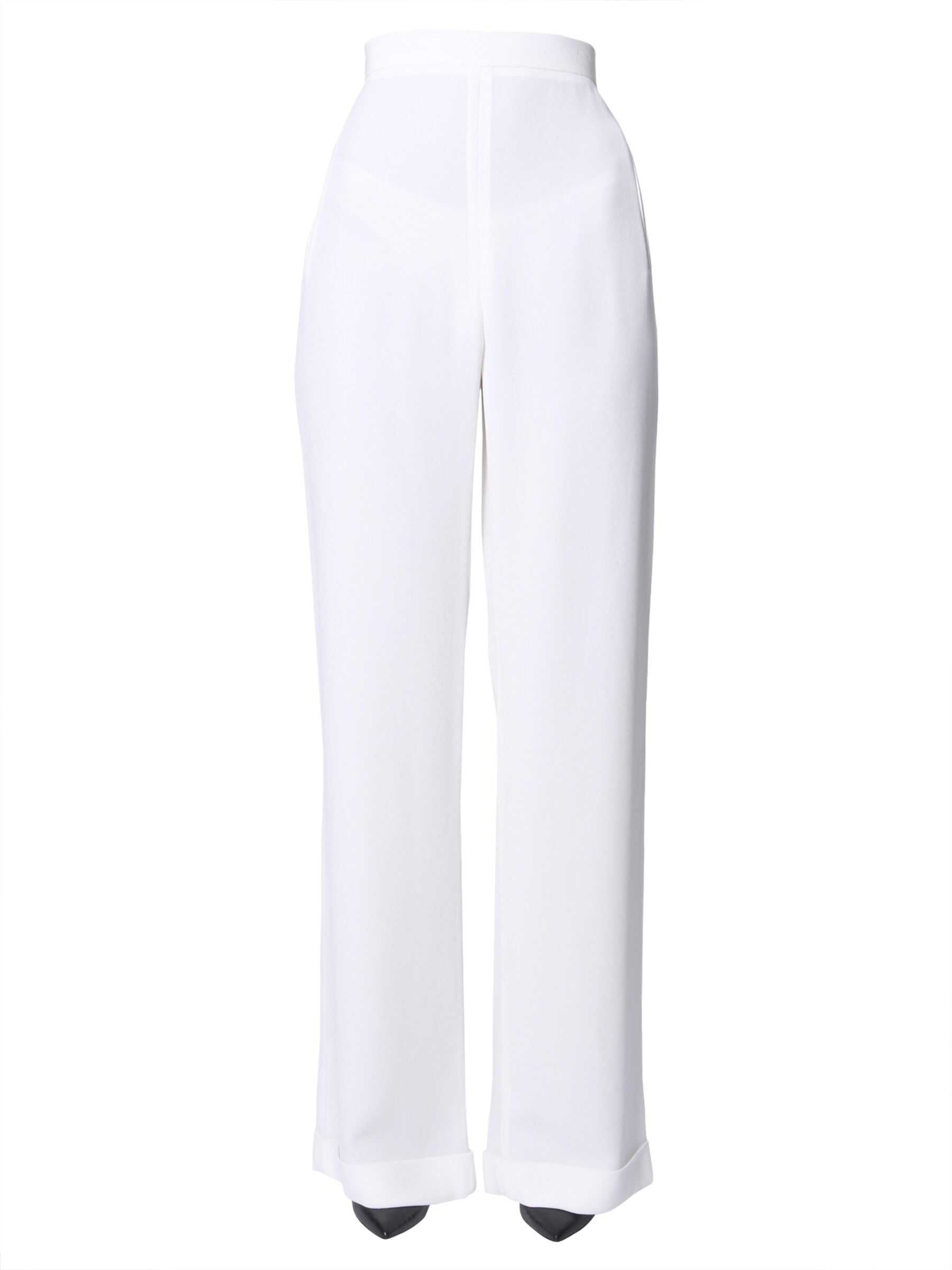 Balmain High Waist Trousers WHITE