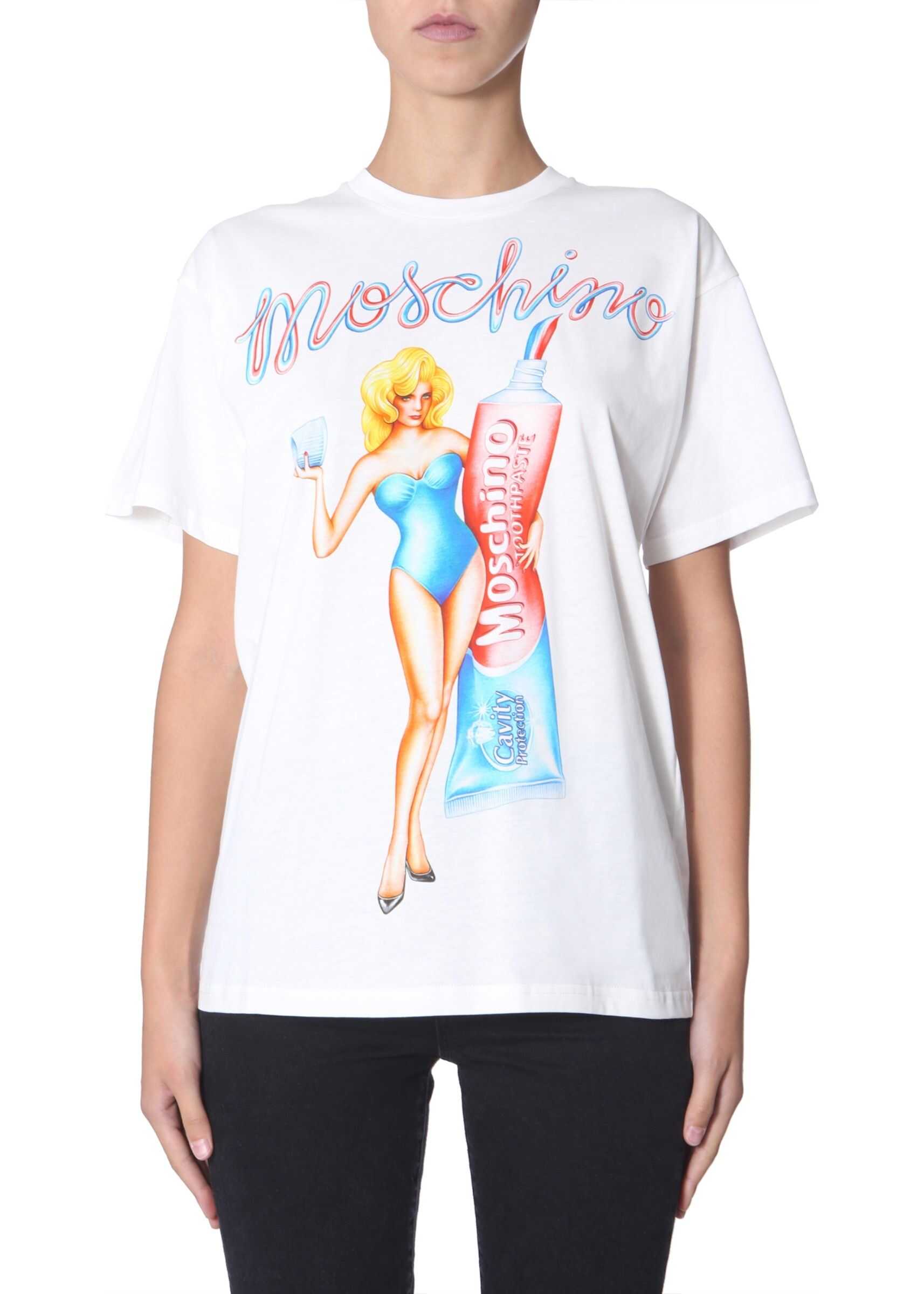 Moschino Round Neck T-Shirt WHITE