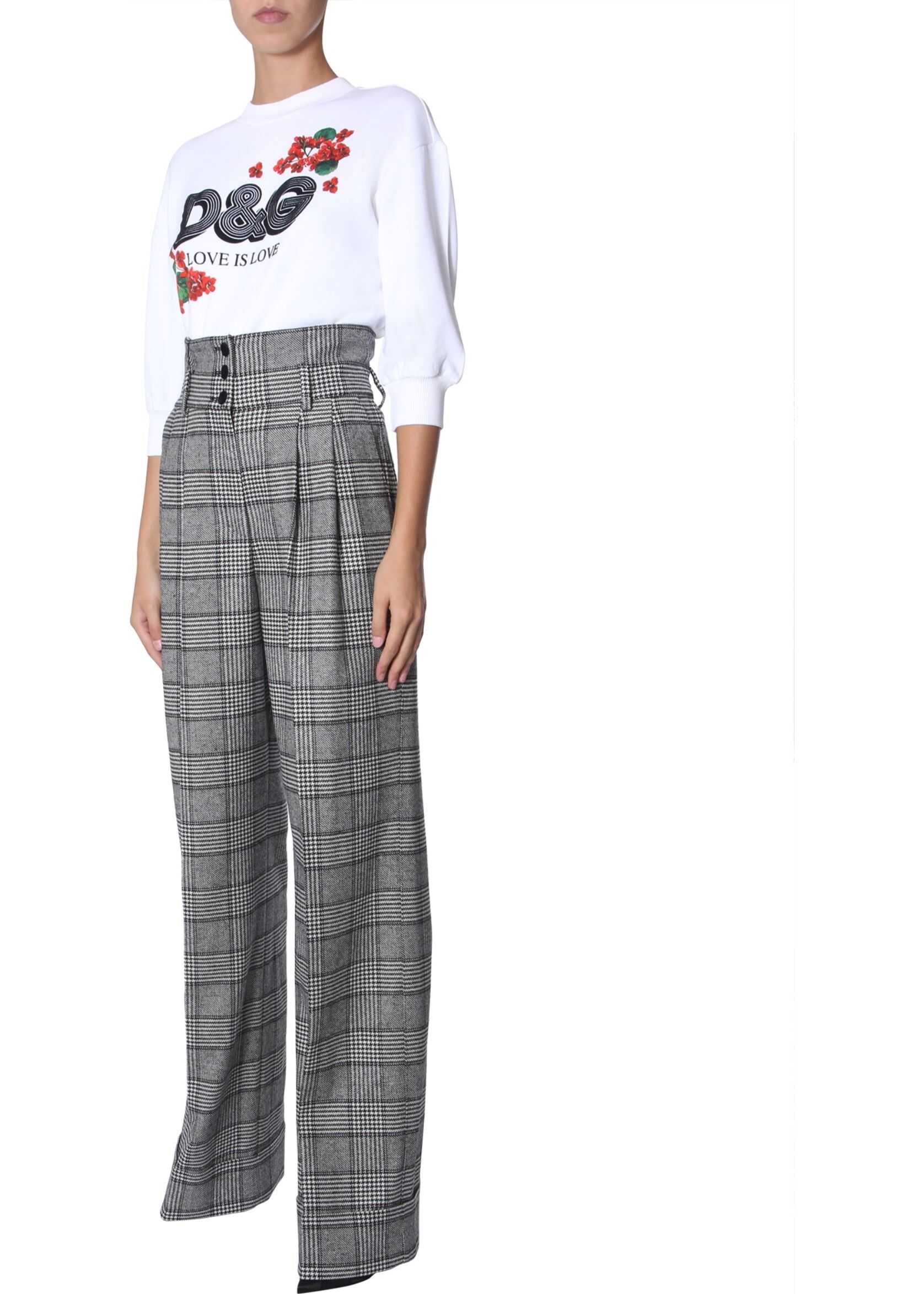 Dolce & Gabbana Cropped Sweatshirt WHITE