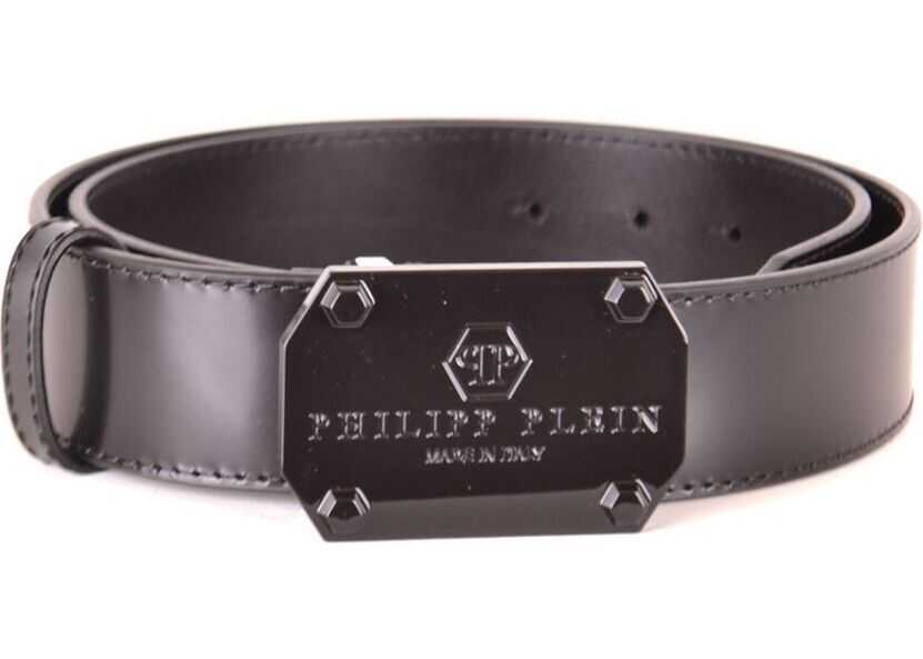 Philipp Plein Leather Belt BLACK