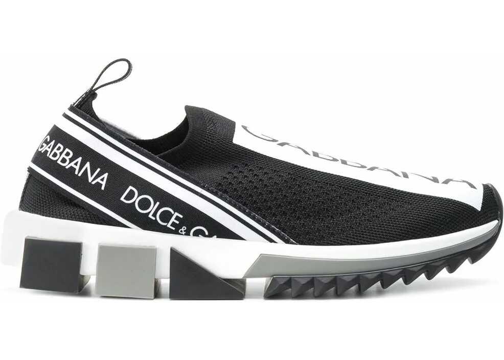 Dolce & Gabbana Polyester Slip On Sneakers BLACK