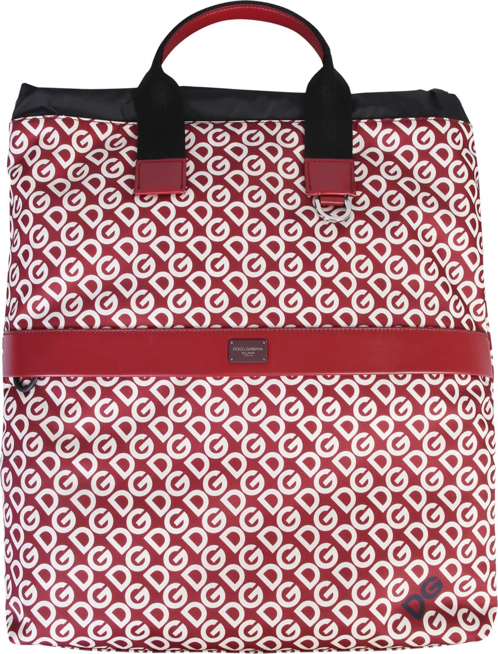 Dolce & Gabbana Dg Logo Printed Backpack BORDEAUX