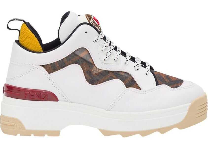 Fendi Leather Sneakers WHITE