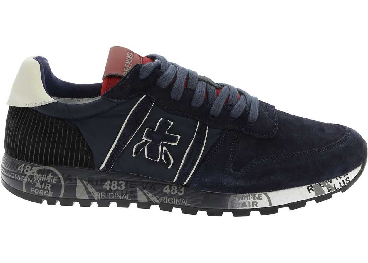 Premiata Eric Sneakers In Dark Blue Blue