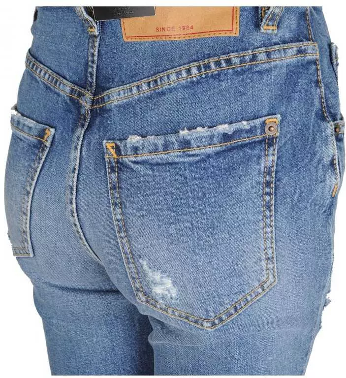 Pantaloni casual DSQUARED2 Tight Cropped S72LB0216 Niebieski Barbati (BM 7043144) 4
