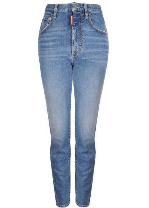 Pantaloni casual DSQUARED2 Tight Cropped S72LB0216 Niebieski Barbati (BM 7043144) 5