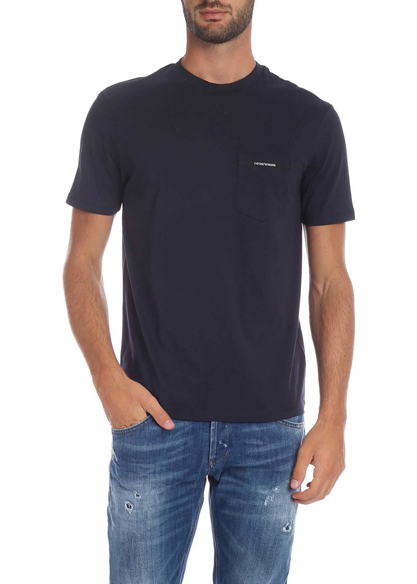 Emporio Armani Cotton T-Shirt BLUE