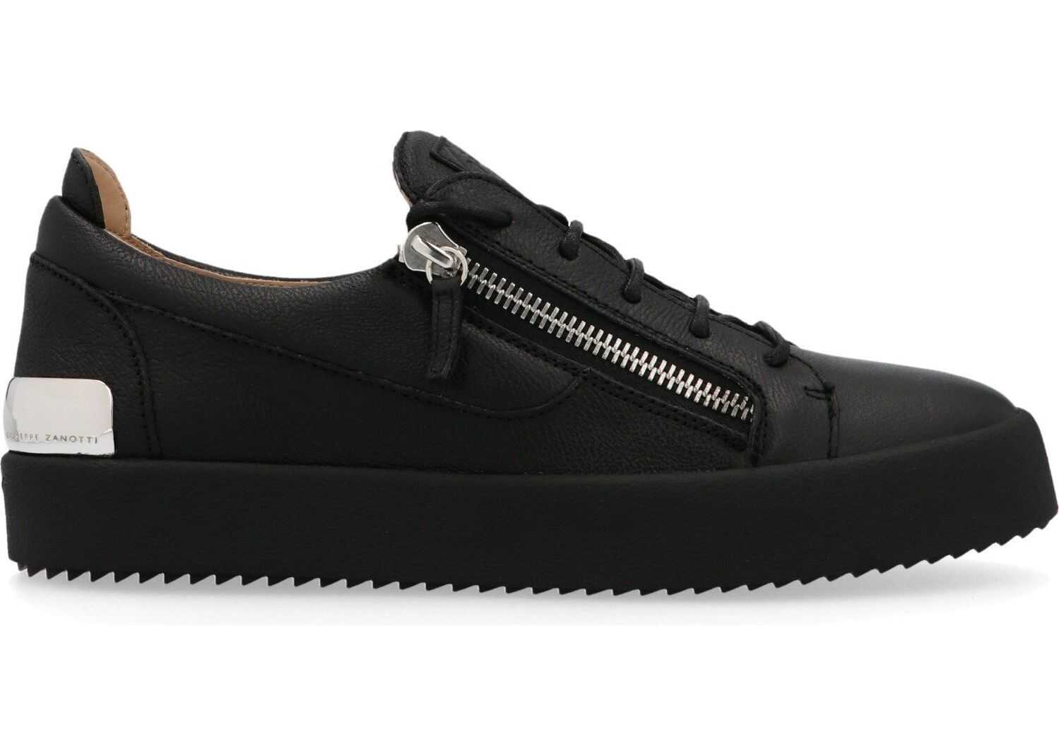 Giuseppe Zanotti Leather Sneakers BLACK