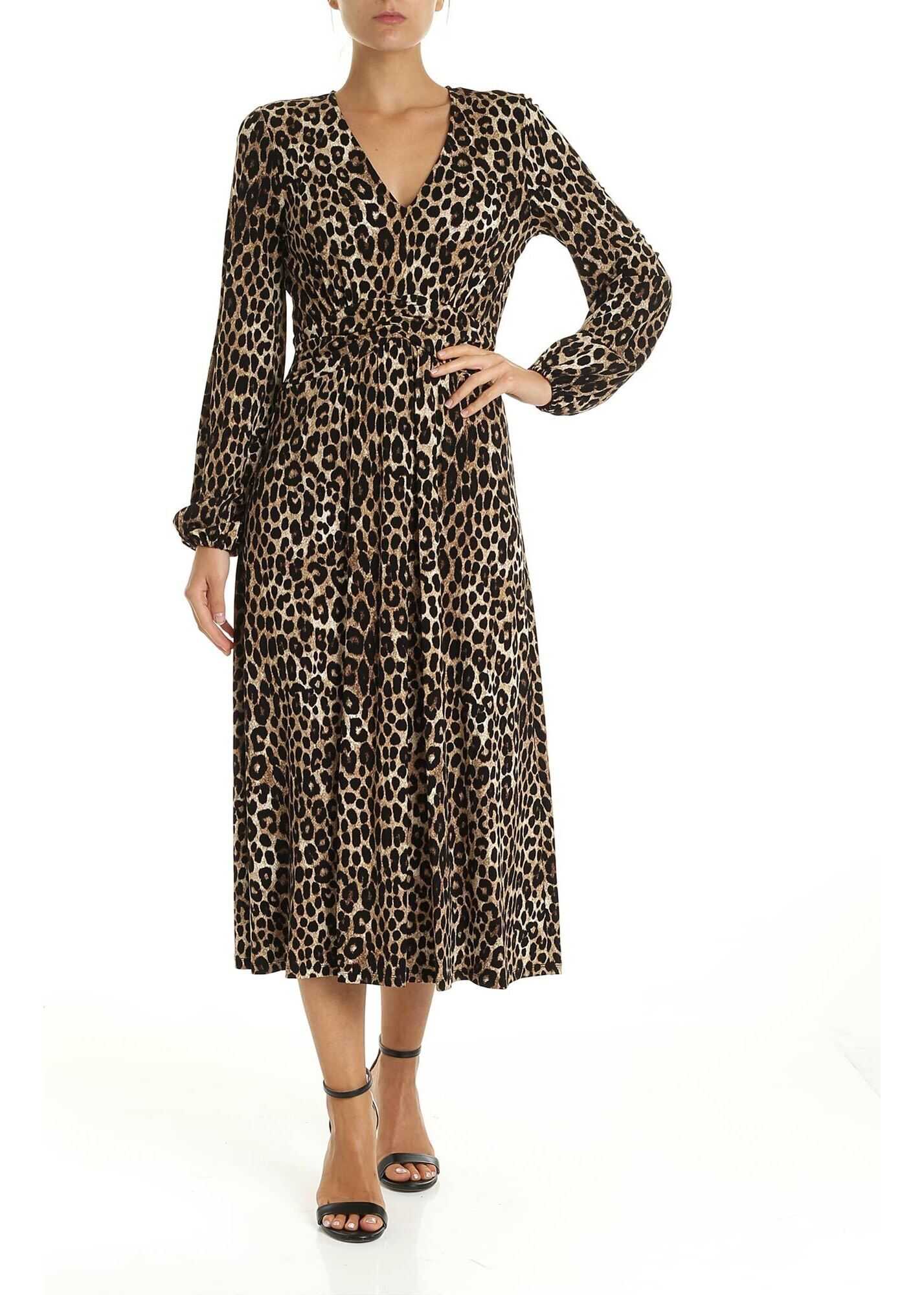 Michael Kors Animal Print Long Dress Animal print