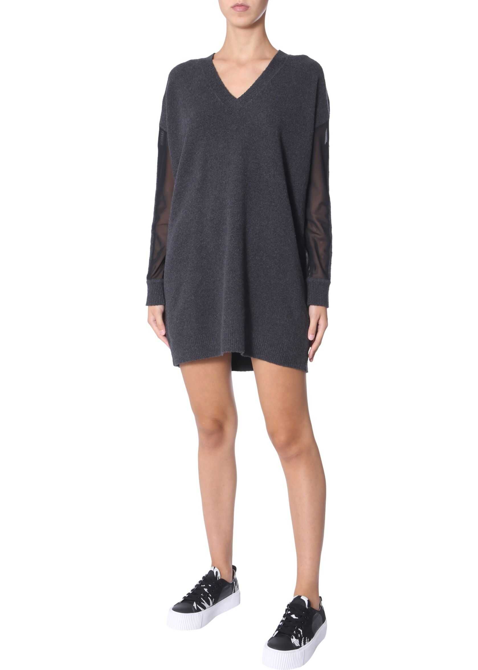 MCQ Alexander McQueen V-Neck Dress GREY