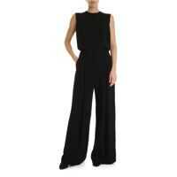 Salopete Sleeveless Black Jumpsuit Femei