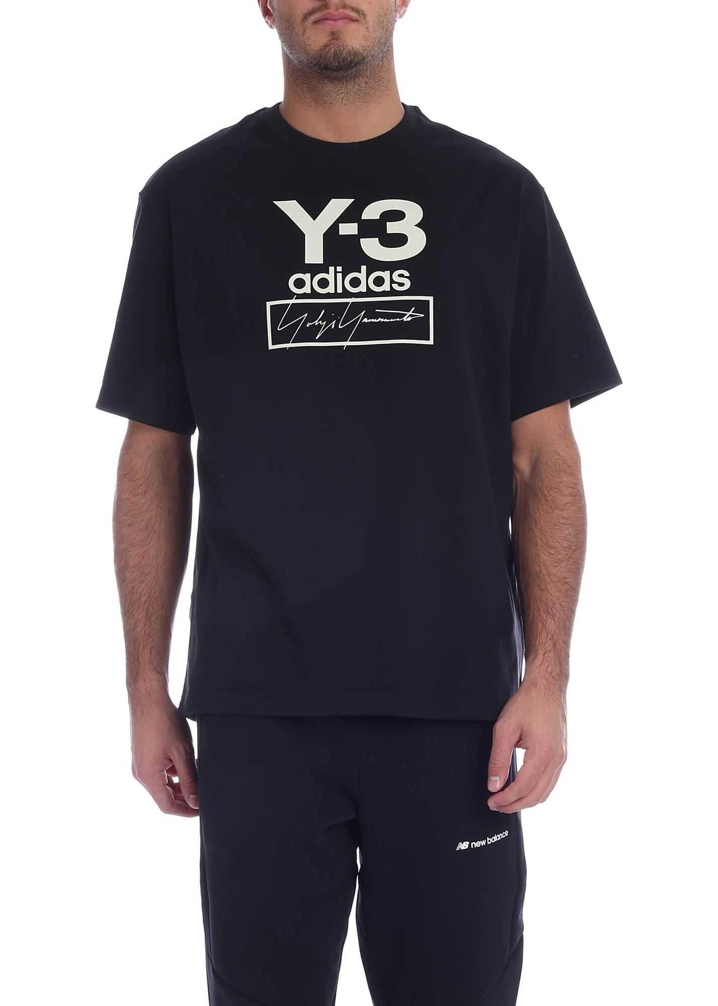 Y-3 Black T-Shirt With Logo Print Black