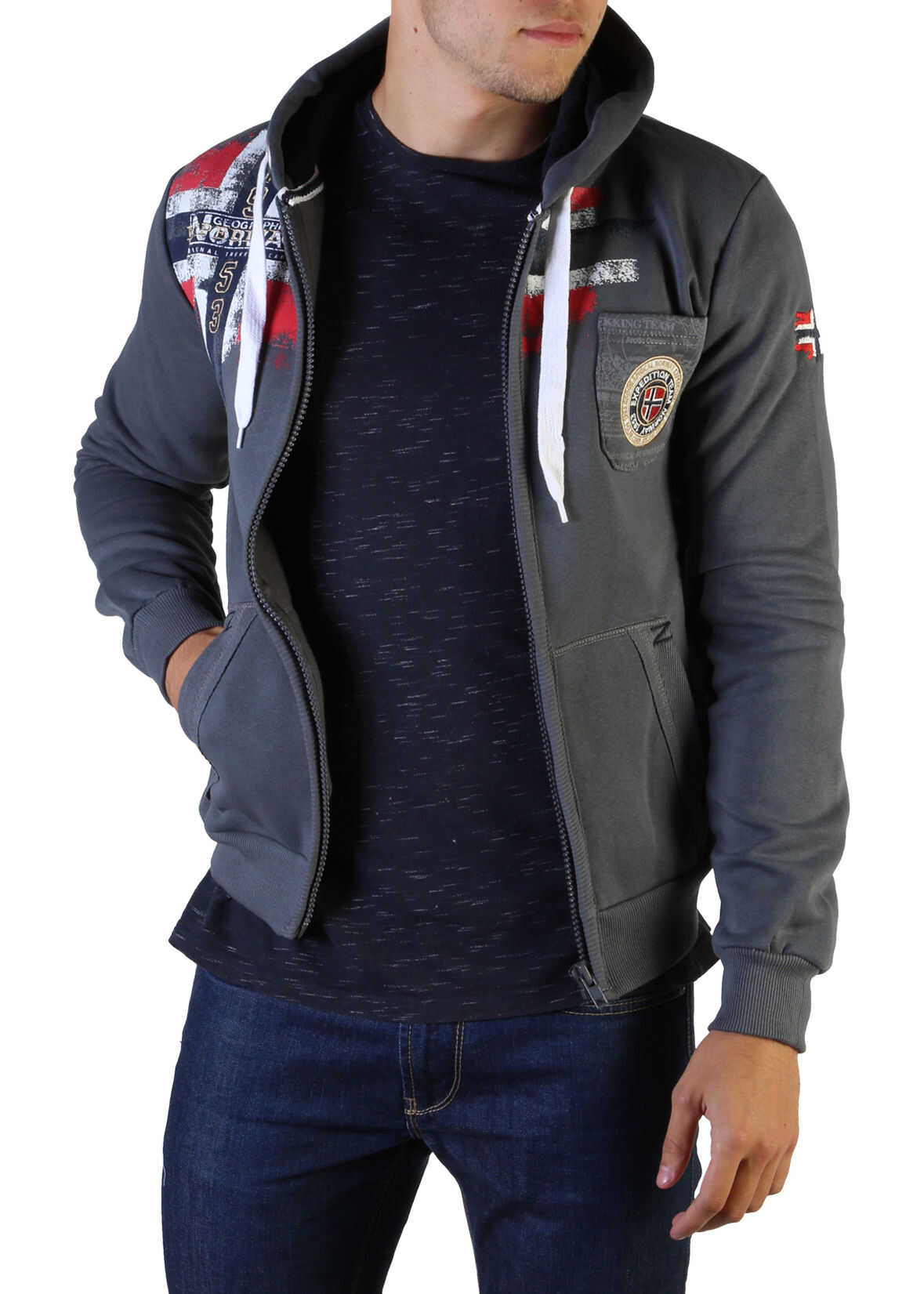 Bluza Geographical Norway Fespote100_Man GREY