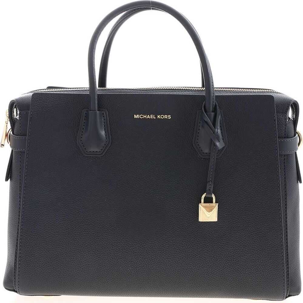 Michael Kors Mercer Big Bag In Blue Blue