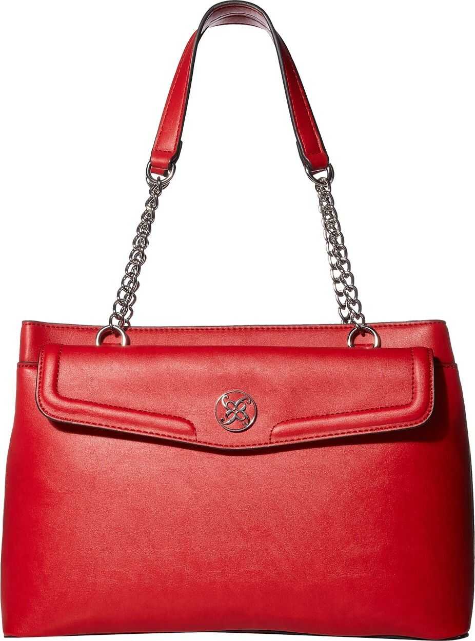 Nine West Keanu Shoulder Satchel Dark Lipstick Red