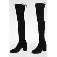 Cizme lungi Suede TIELAND Over the Knee Boots 8cm Femei