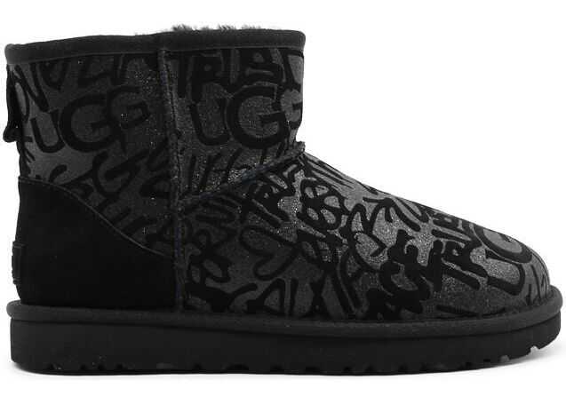 UGG Leather Ankle Boots BLACK