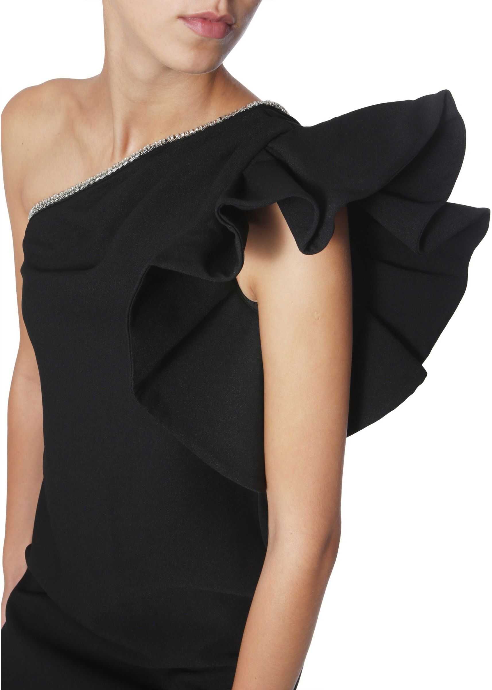 Self-Portrait Off Shoulder Dress BLACK