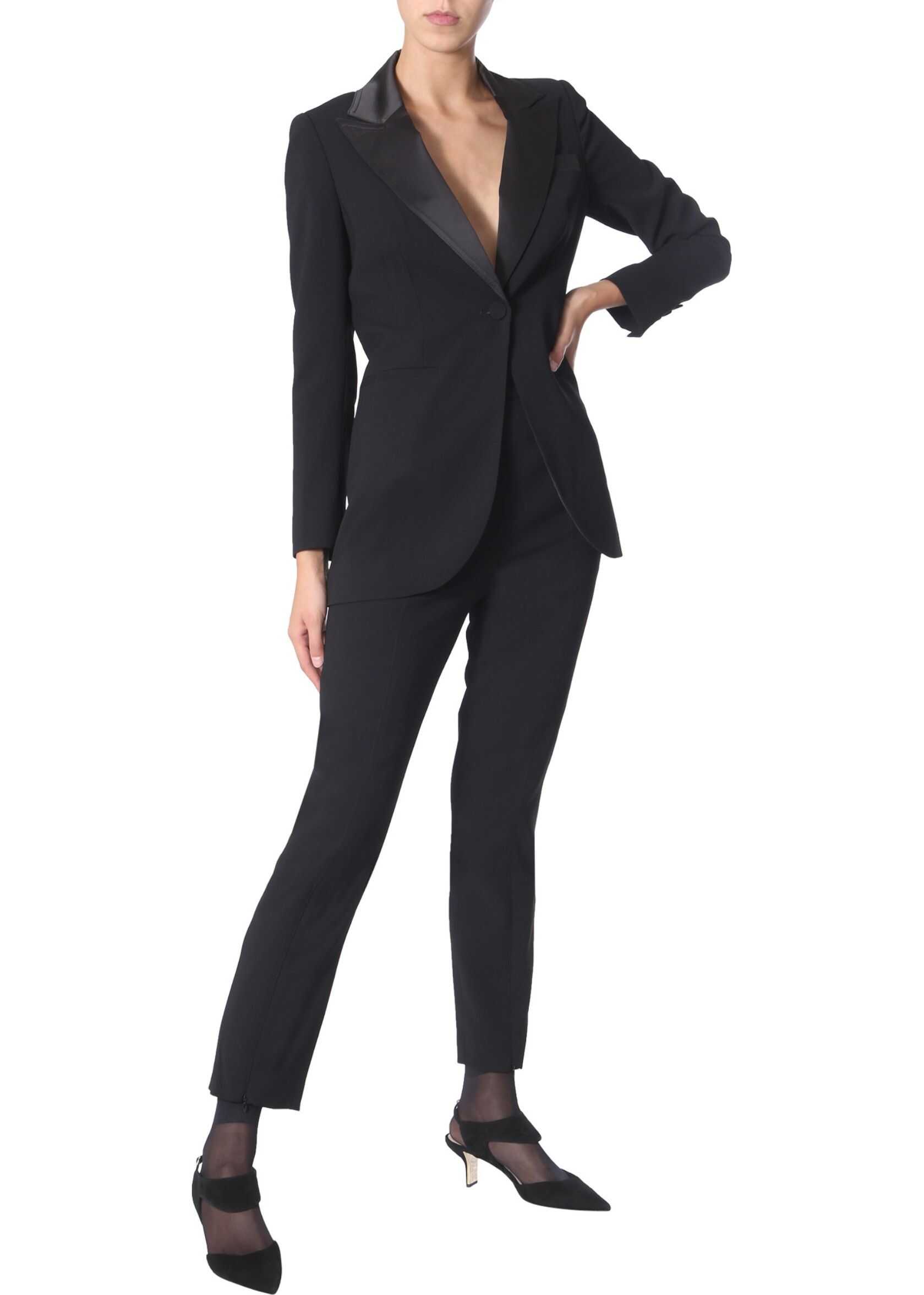 Self-Portrait Crêpe Jacket BLACK