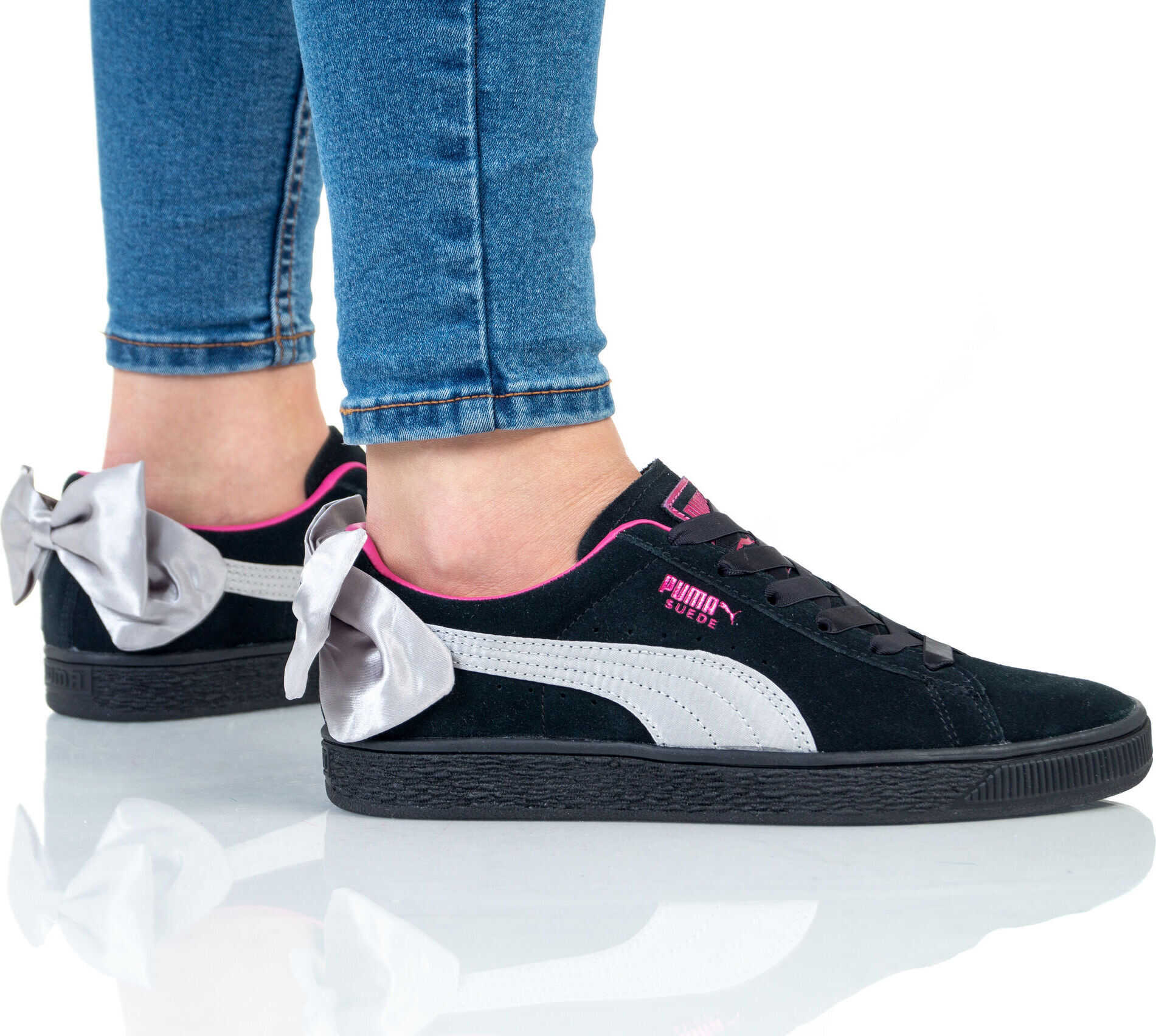 PUMA Suede Bow JR Negru