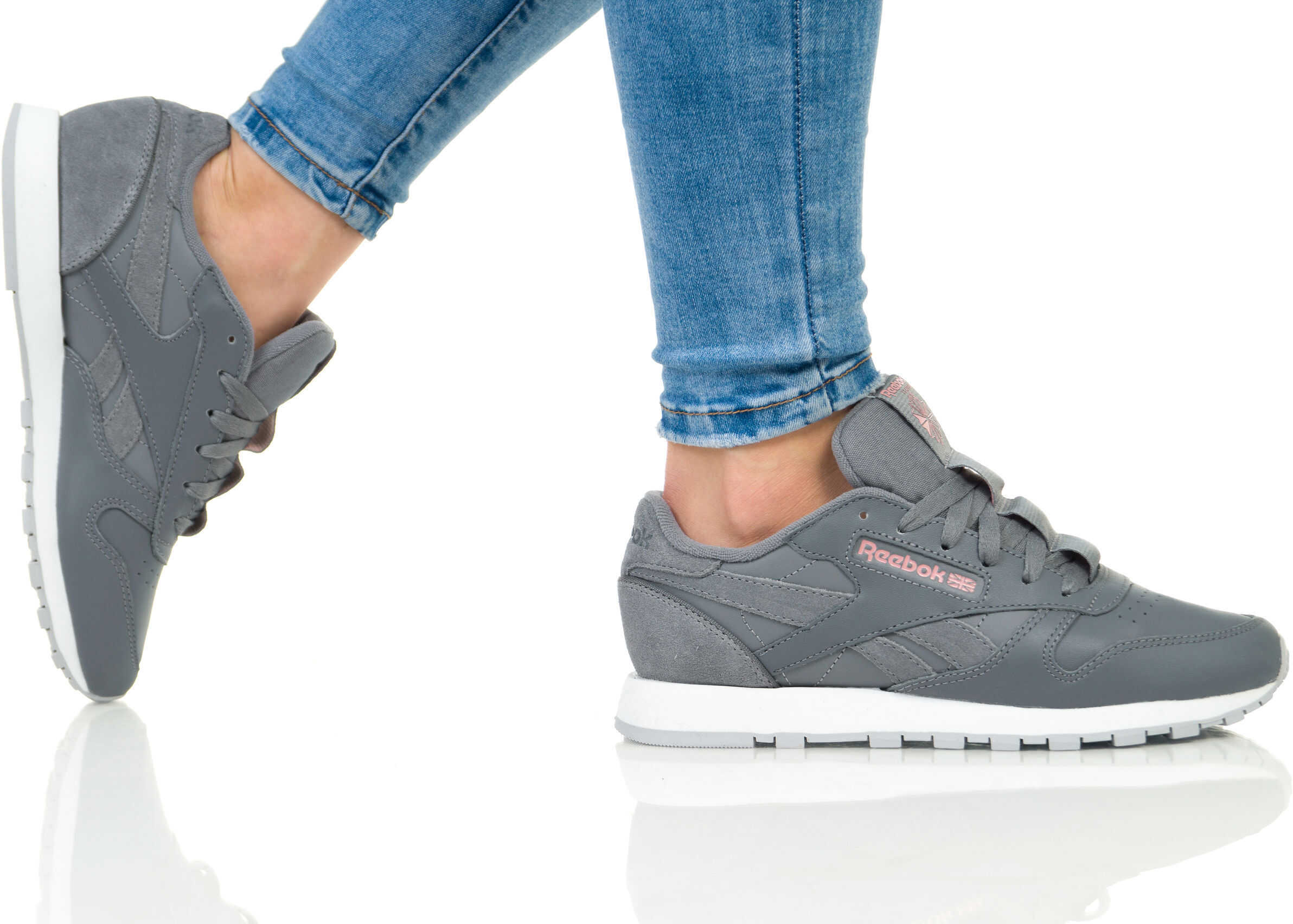 Reebok CL Lthr Gri/Argintiu