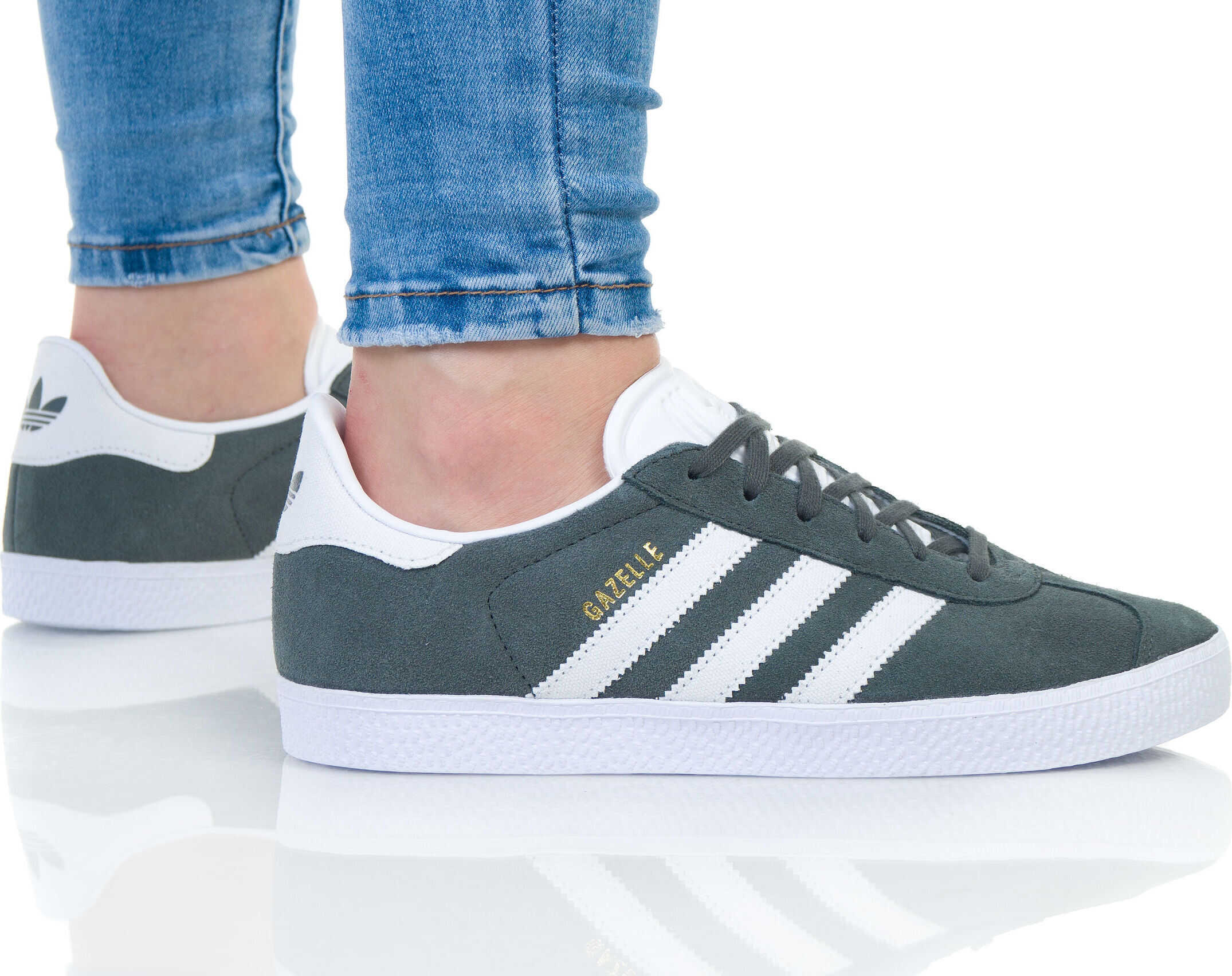 adidas Gazelle J Gri/Argintiu