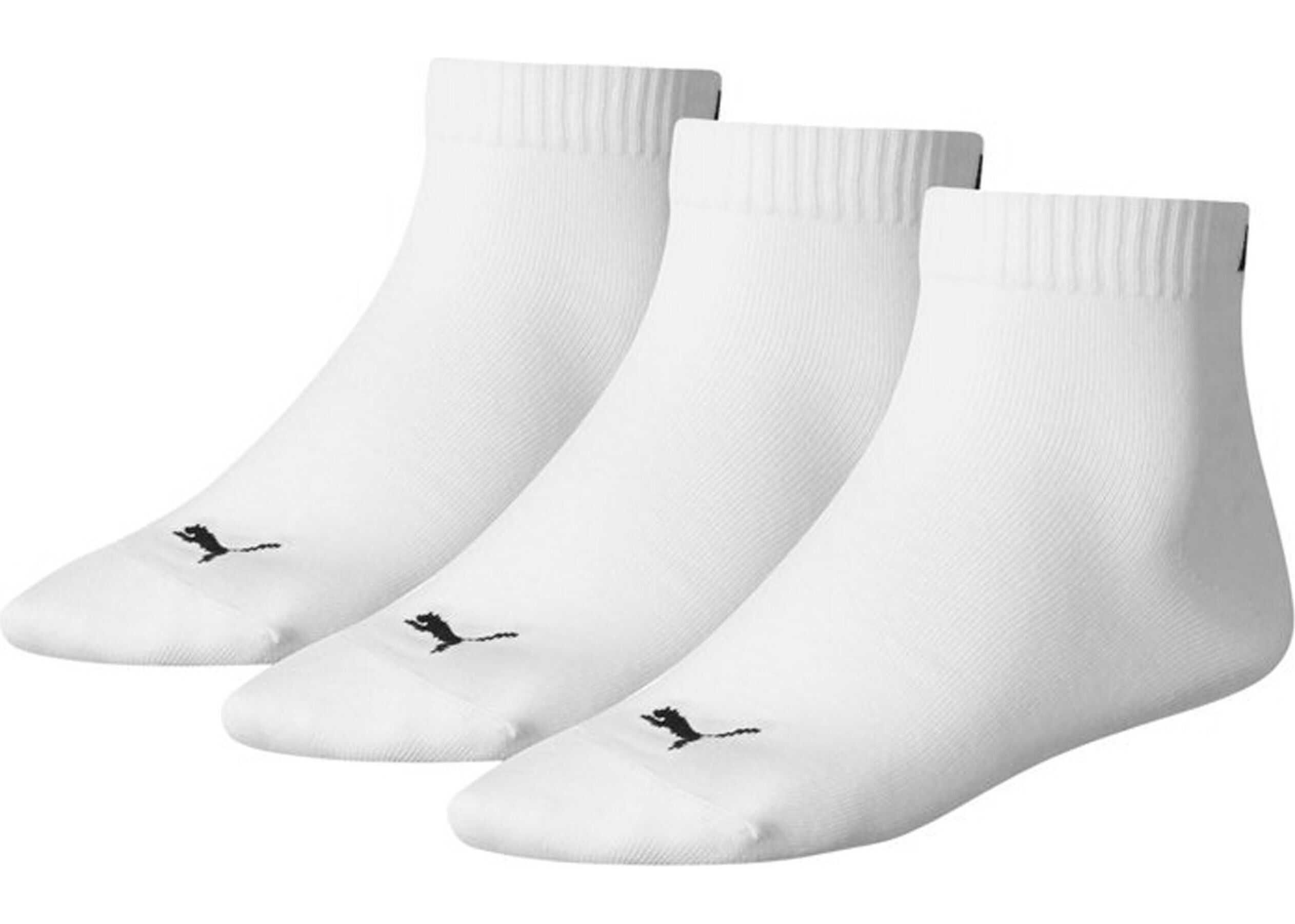 PUMA QUARTER SOCKS 3 PAIR WHITE Alb