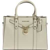 Genti de mana Nouveau Hamilton Large Bag In Cream Color Leather Femei