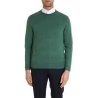 Pulovere casual Green Melange Pullover With Logo Embroidery Barbati