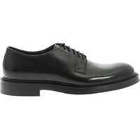 Pantofi eleganti Derby In Black Leather Barbati