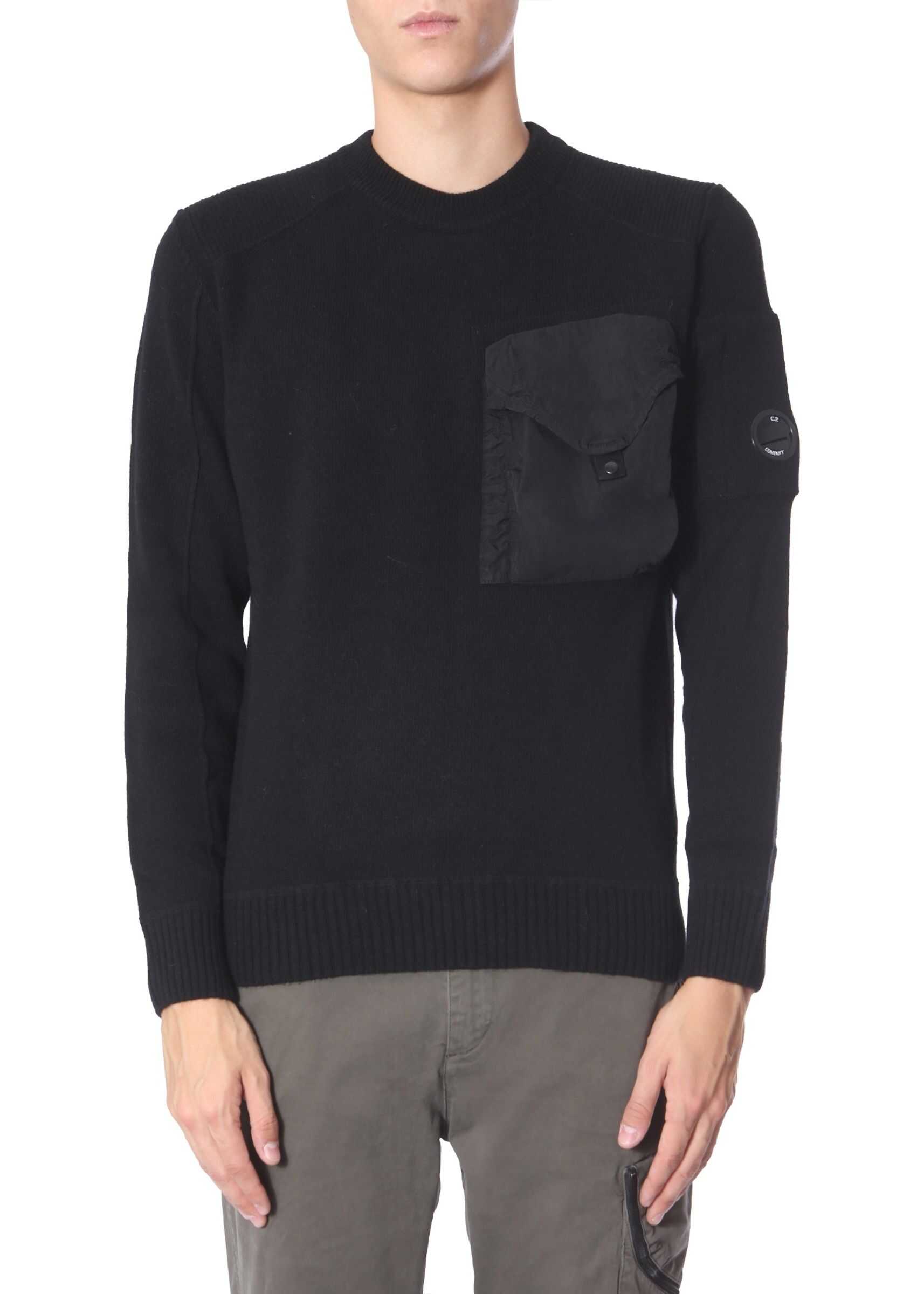 C.P. COMPANY Crew Neck Sweater BLACK