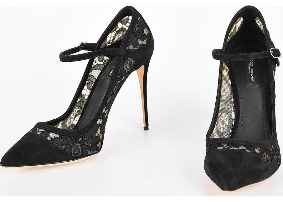 Dolce & Gabbana 11cm Laced KATE Decolletè BLACK