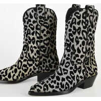 Botine 5cm Leopard Printed Ankle Boots Femei