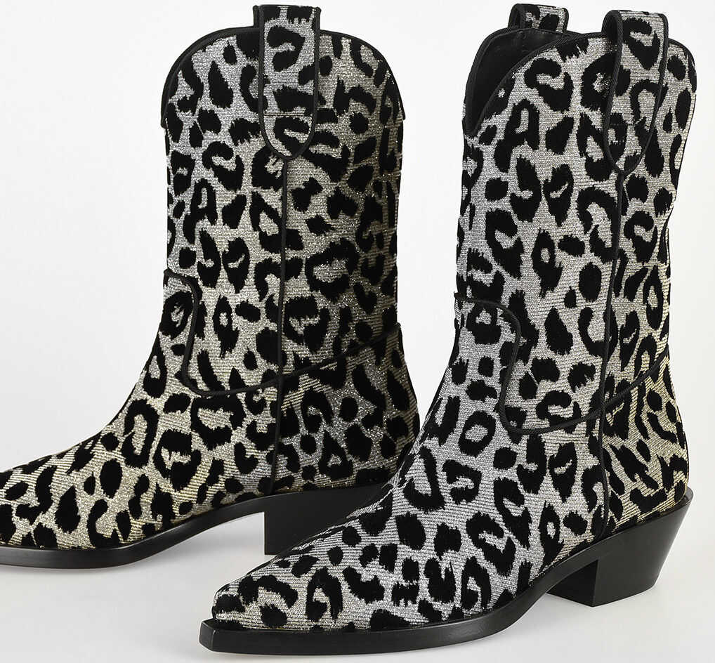 Dolce & Gabbana 5cm Leopard Printed Ankle Boots MULTICOLOR