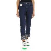 Blugi drepti Jeans In Blue With Branded Interior Femei