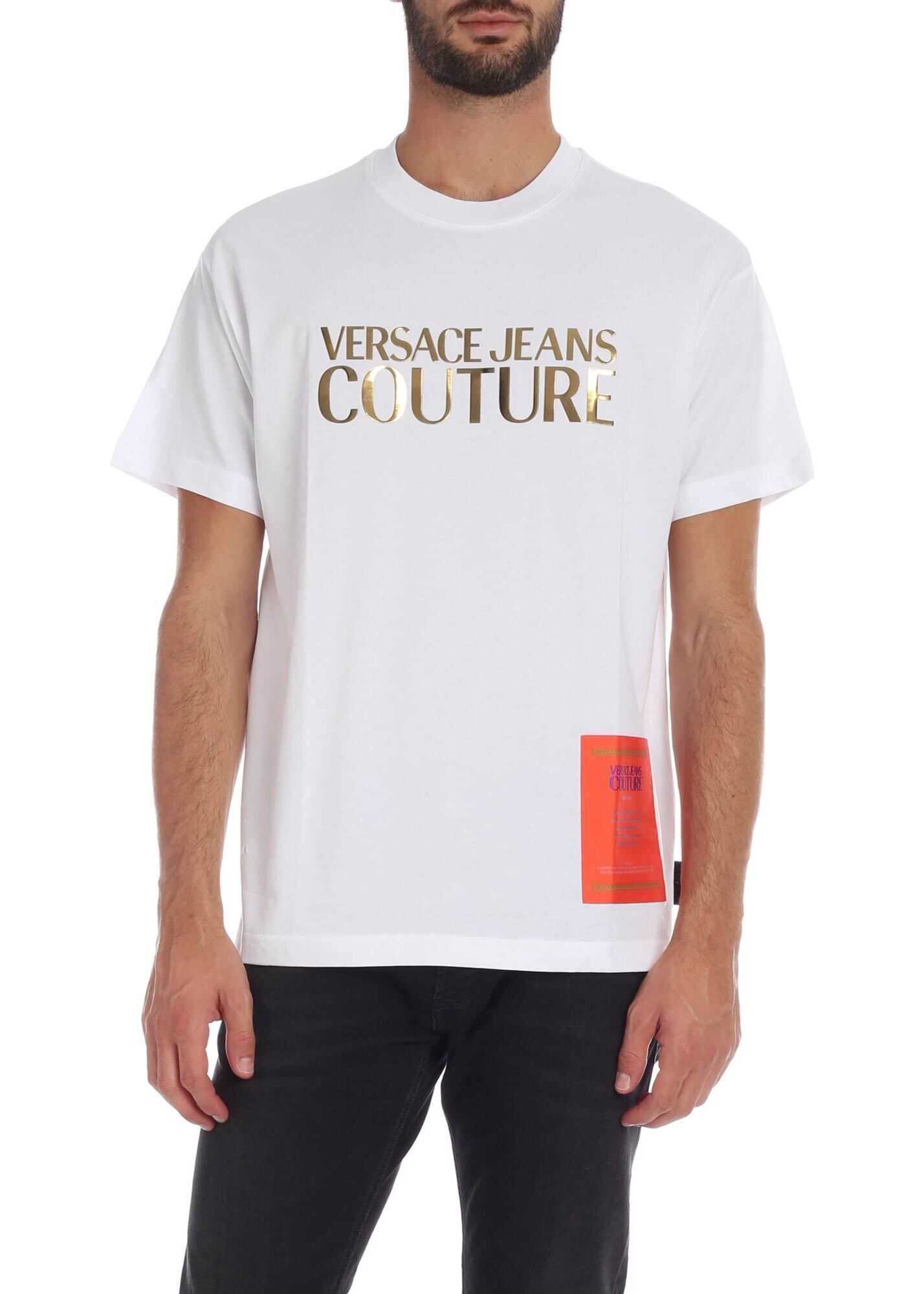 Versace Jeans Couture Printed T-Shirt In White White