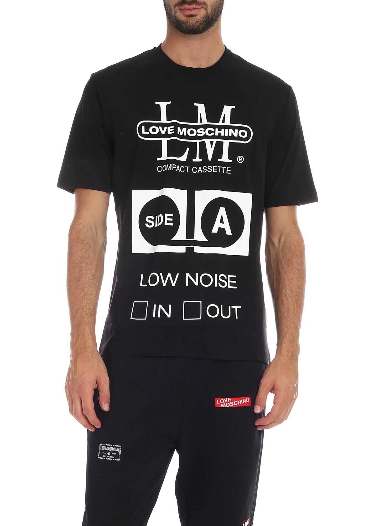 LOVE Moschino Musicassette T-Shirt In Black Black