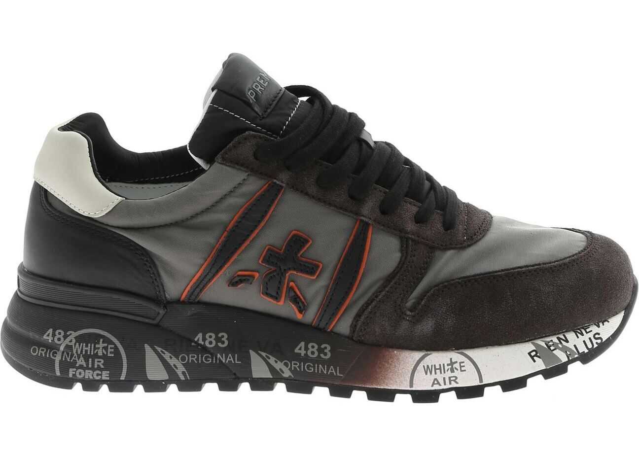 Premiata Lander Sneakers In Charcoal Grey Gray