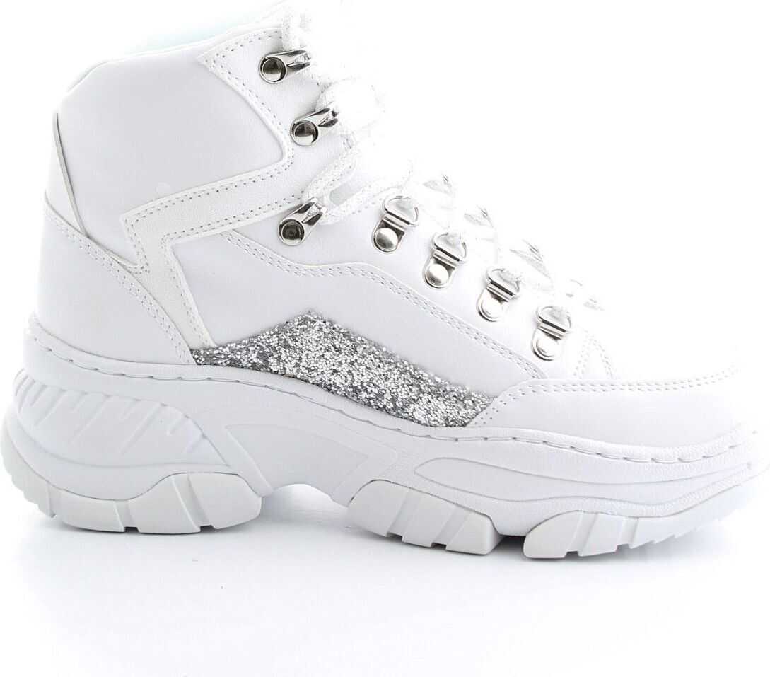 GUESS Leather Hi Top Sneakers* WHITE