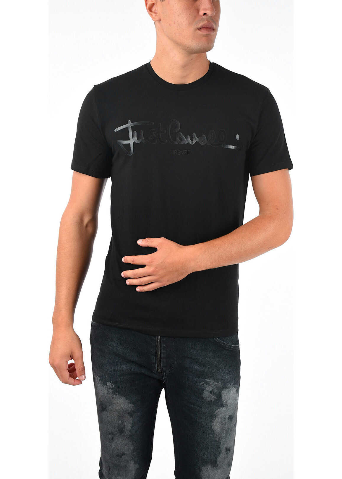 Just Cavalli Printed T-shirt BLACK